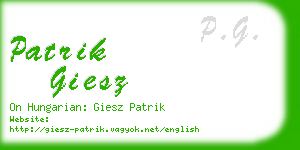 patrik giesz business card